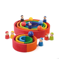 6-Piece Rainbow Wooden Balls – 1.8" Diameter - BIG FRENCHIES