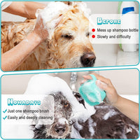 7pcs Pet Grooming Kit, Self-Cleaning Brush Shedding Kit With Nail Clipper, Flea Comb, Shampoo Bath Brush, Finger Toothbr