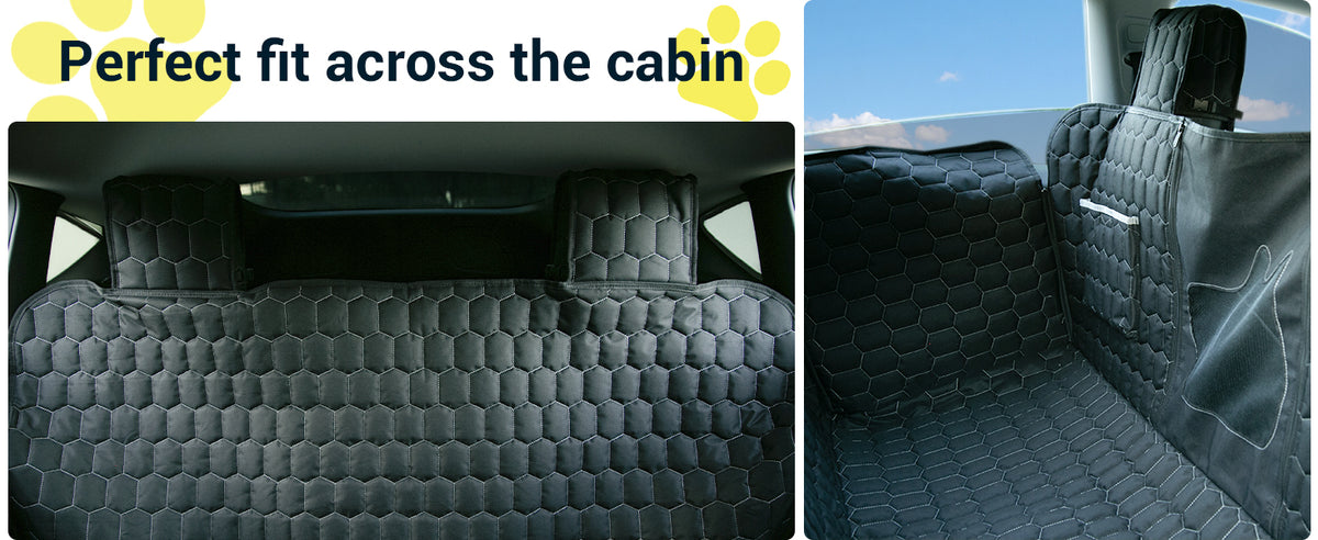 Waterproof Tesla Model Y Dog Seat Cover – 600D Oxford Rear Seat Hammock with Mesh Window