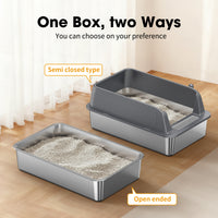 STAINLESS STEEL CAT LITTER BOX