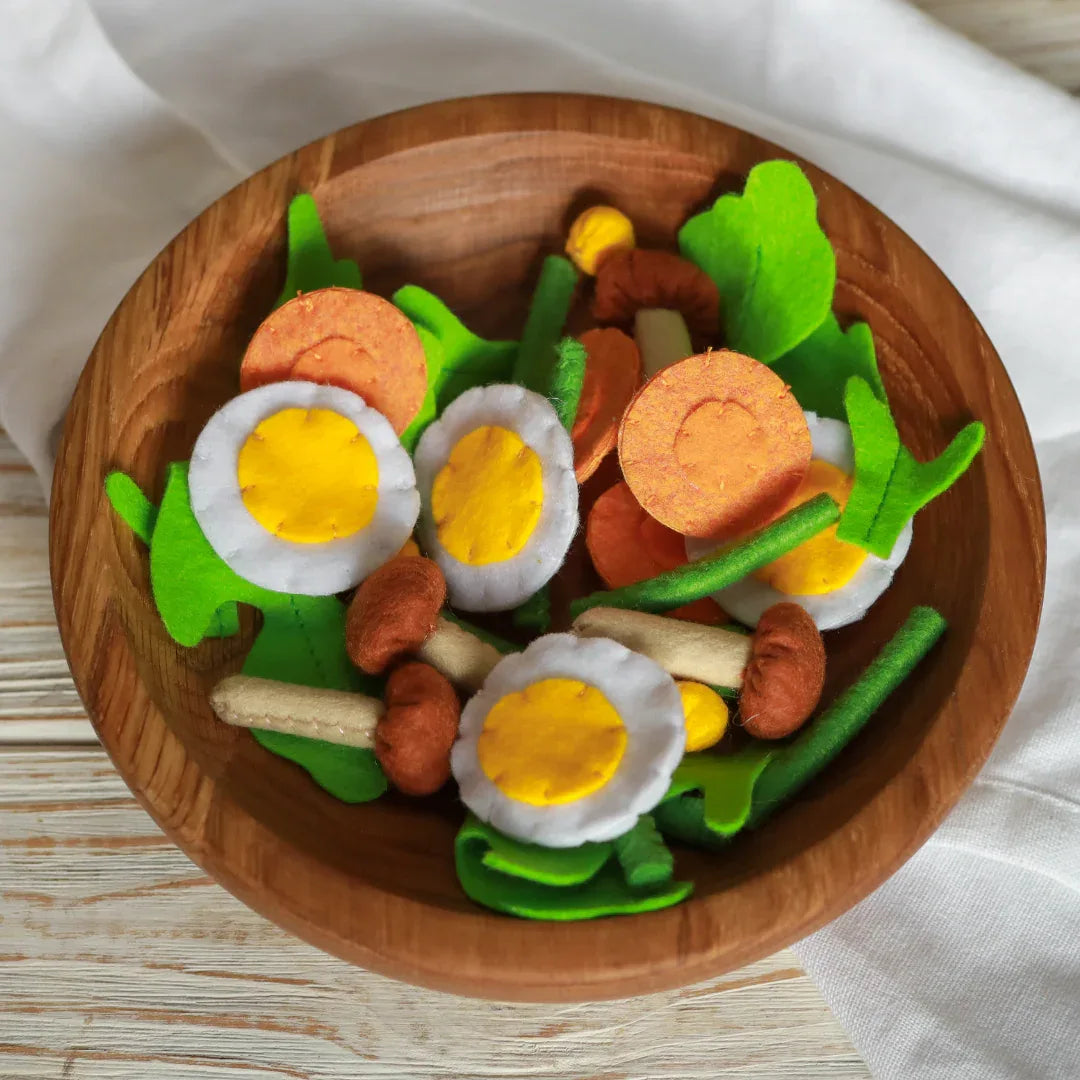 Egg slice round, felt play food - BIG FRENCHIES