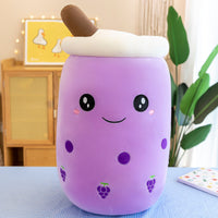 Fruit Milky Tea Cup Pillow Plush Toy Leather Phone Case