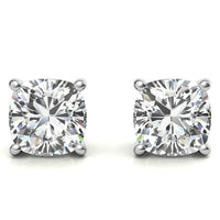 Lab-Grown Diamond Stud Earrings – G/VS Clarity – 14k White Gold Over Sterling Silver – 0.25 to 1.00 CTW