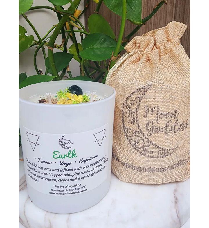 Earth Sign Candle | Zodiac Candle | Element Candle | Taurus | Virgo | Capricorn - BIG FRENCHIES