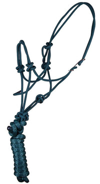 Jeffers Easy-On Clip Nylon Rope Horse Halter with Lead