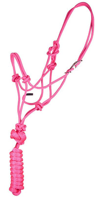 Jeffers Easy-On Clip Nylon Rope Horse Halter with Lead