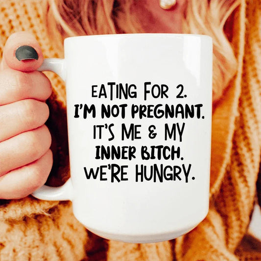Eating For Two Ceramic Mug 15 oz - BIG FRENCHIES