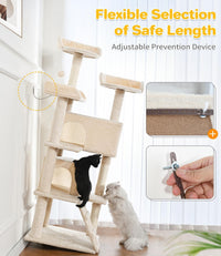 Made4Pets 56-inch Multi-Tier Cat Tree, Indoor Cat Cat Bed, Scratching Post, Toy, Activity Center, Playhouse, Kitten