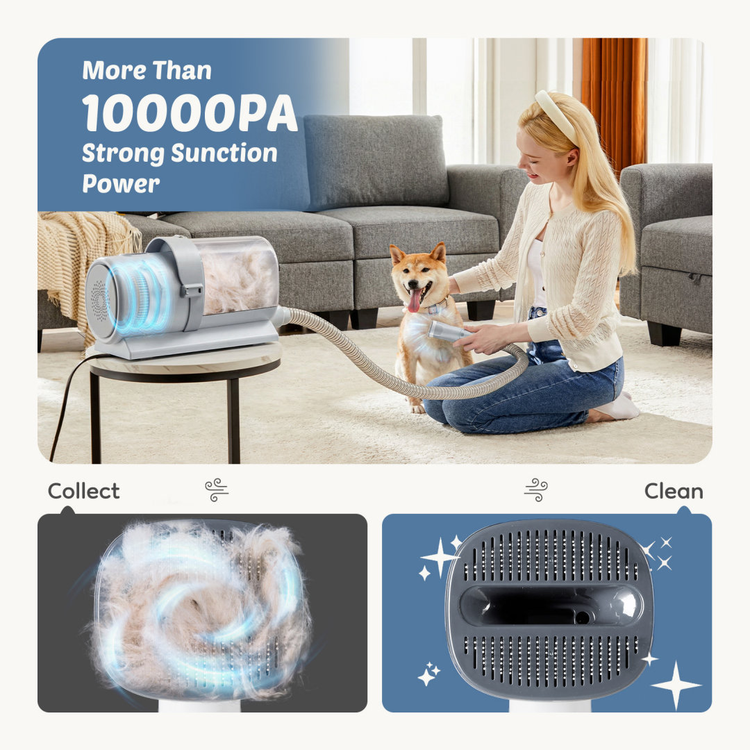 Professional Dog Grooming Clippers With 2.5L Cup, 3 Suction Modes, Cordless Clippers, 5 Groomer Tools, Low Noise Pet Hai