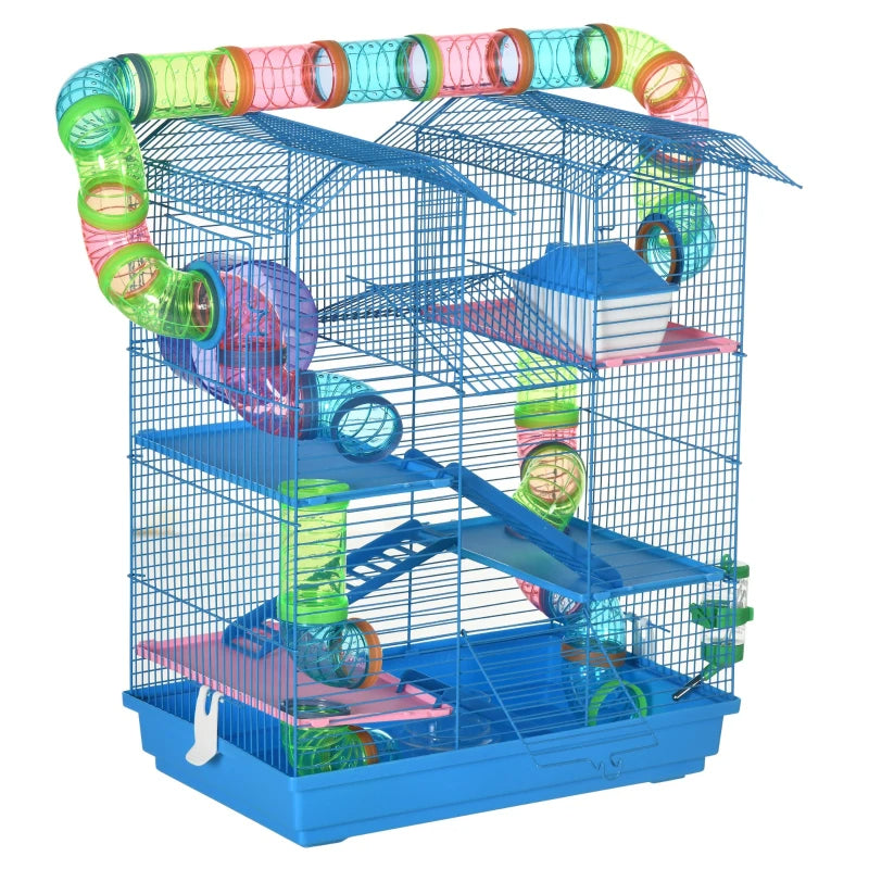 18.5inch 5 Tier Hamster Cage With Tubes And Tunnels