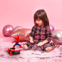 MEACAOFG Spider Man stunt toy car. children's toys with lights and sounds. mini Spider Man toys. stunt toy car. Spider Man toy scooter. light up toy car. suitable for children aged 3 years and above