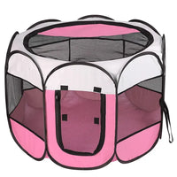 Portable Foldable Pet Playpen Exercise Pen Kennel Removable Zipper Top And Bottom Water Resistant Indoor Outdoor Use For
