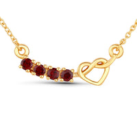 0.32 Carat Genuine Garnet .925 Sterling Silver Necklace