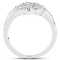 14K Yellow Gold Plated 0.29 Carat Genuine White Diamond .925 Sterling Silver Ring