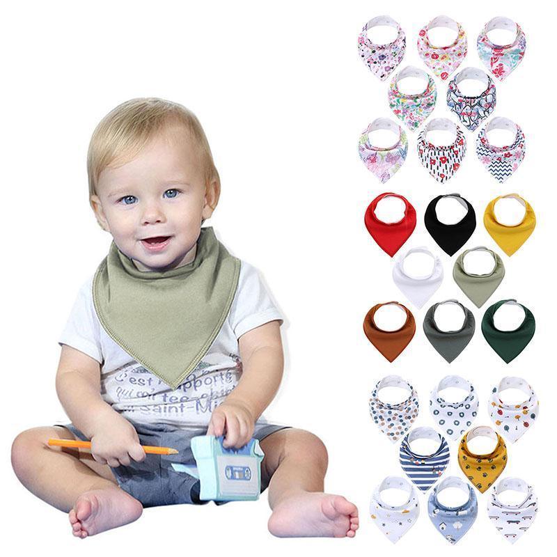 8PCS/SET Pack Baby Bandana Organic Absorbent Soft Cotton Drool Bibsfor Teething And Feeding Bib For Baby and Kids Feeding - BIG FRENCHIES