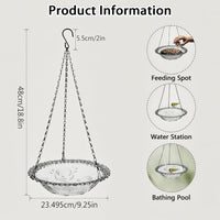 Hanging Bird Baths And Feeders For Outdoors, Plastic Bird Water Bowls For Garden And Yard Use