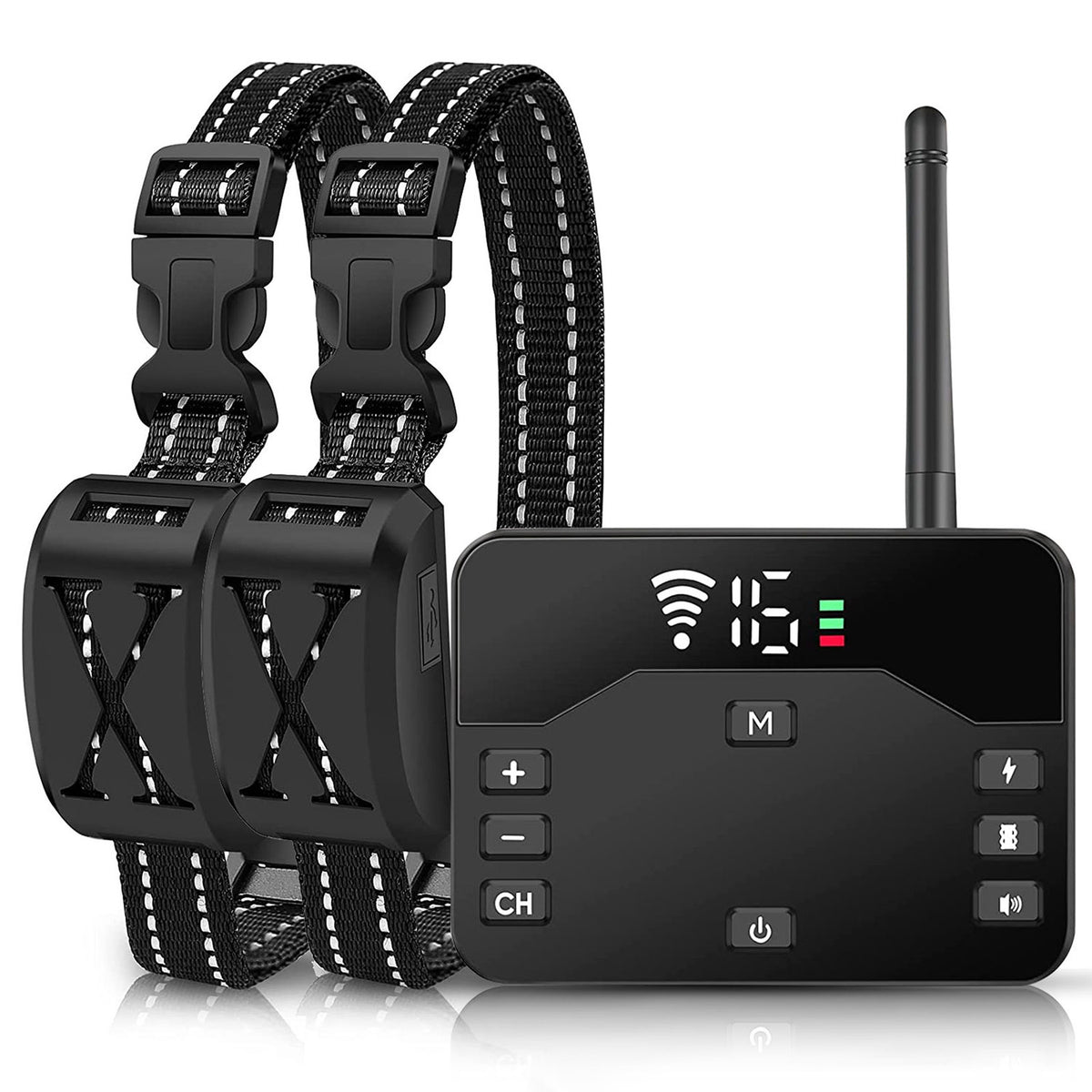 2 In 1 Wireless Electric Dog Fence Waterproof Pet Shock Boundary Containment System Electric Training Collar With 2 Rece