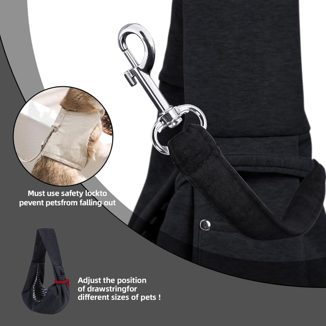 Dog Carrier Sling Reversible Puppy Carrier Purse With Storage Pocket, Hand Free Dog Sling Carrier For Carry Small Dogs A