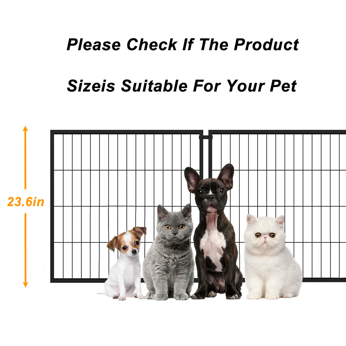 47.2" Dog Crate for Small Medium Large Dogs, Puppy Dog Playpen for Yard Indoor Outdoor Use, Pet Dog Cage Kennel (47.2"L 