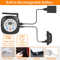1Set 328FT Electric Wireless Dog Fence System With GPS Location Monitor Collar Receiver Rechargeable Beep Vibration Fenc