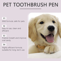 Pet Dental Toothbrush Pen 2Pack Dog Cat Plaque Tartar Remover, Freshen Breath & Soothe Gums