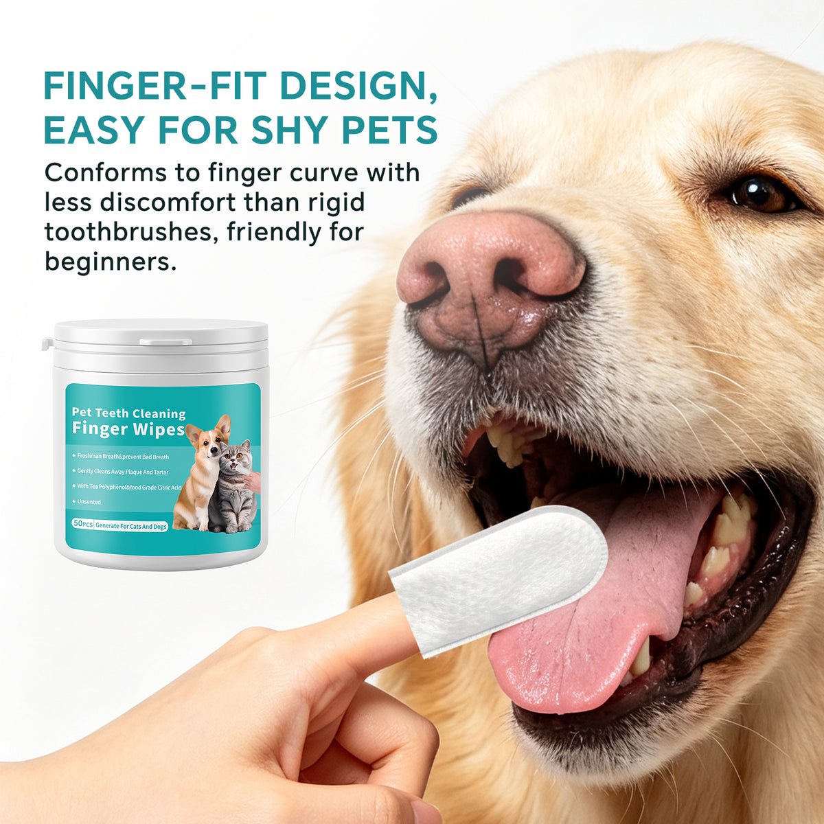 Only Self Pickup---Pet Tooth Cleaning Wet Wipes 50 Pieces
