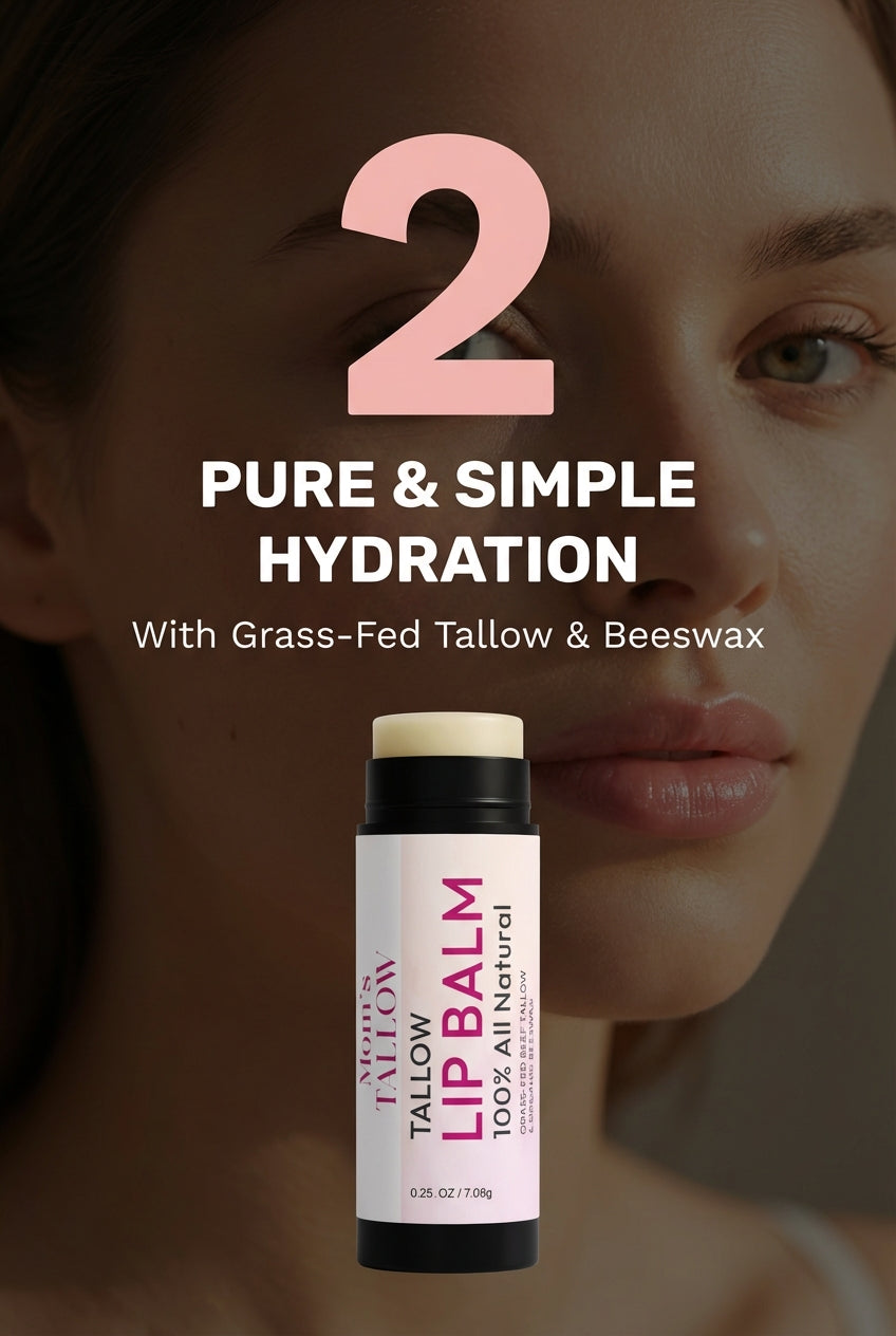 Tallow Lip Balm (Long lasting) - BIG FRENCHIES