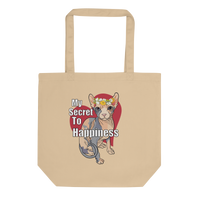 "MY SECRET TO HAPPINESS" ECO TOTE