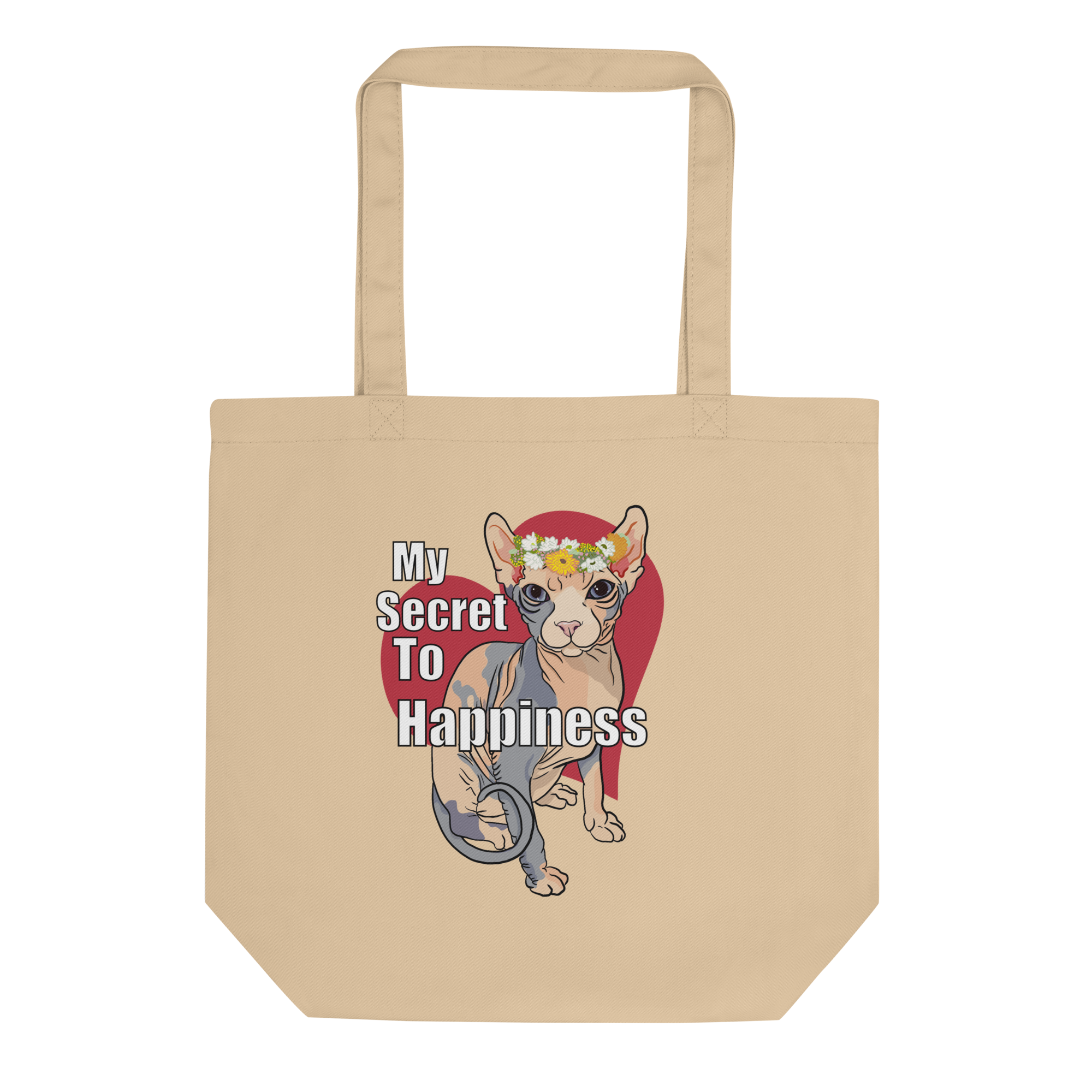 "MY SECRET TO HAPPINESS" ECO TOTE