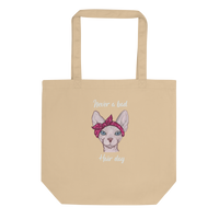 "NEVER A BAD HAIR DAY" ECO TOTE