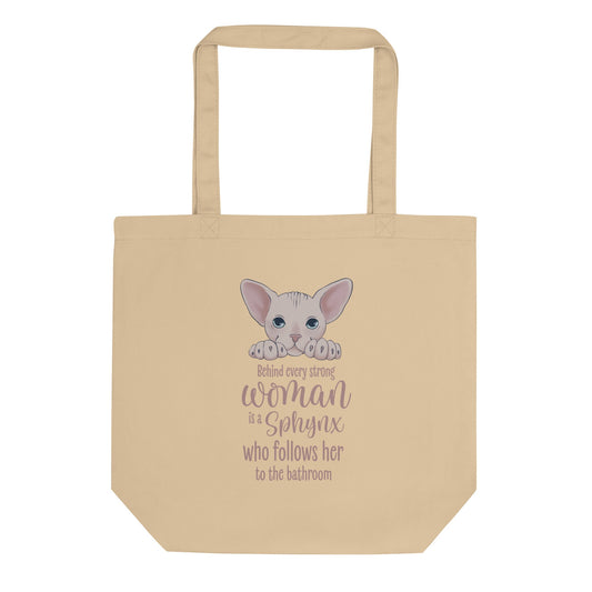 "BEHIND EVERY WOMAN" SPHYNX TOTE