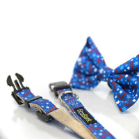 EcoBark Bow Tie Collar - Nautical Print - BIG FRENCHIES