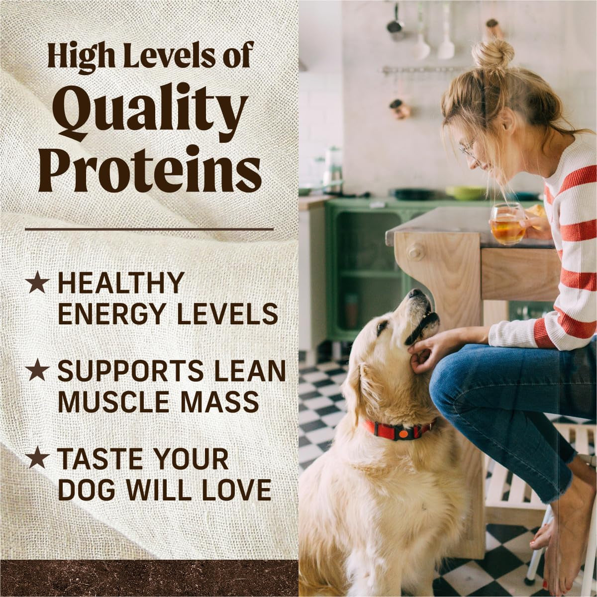Wholesome and Natural Kibble with Real Chicken and Sweet Potato - BIG FRENCHIES