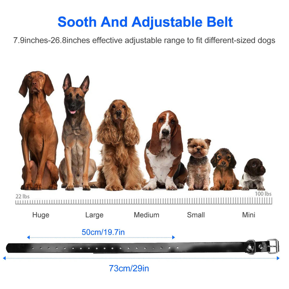 Dog Training Collar Receiver, IP67 Waterproof Static Collar with 3 Modes Shock Vibration Beep, 2625FT Remote Range, Rech