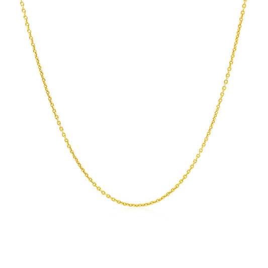 14k Yellow Gold Round Cable Link Chain 1.1mm