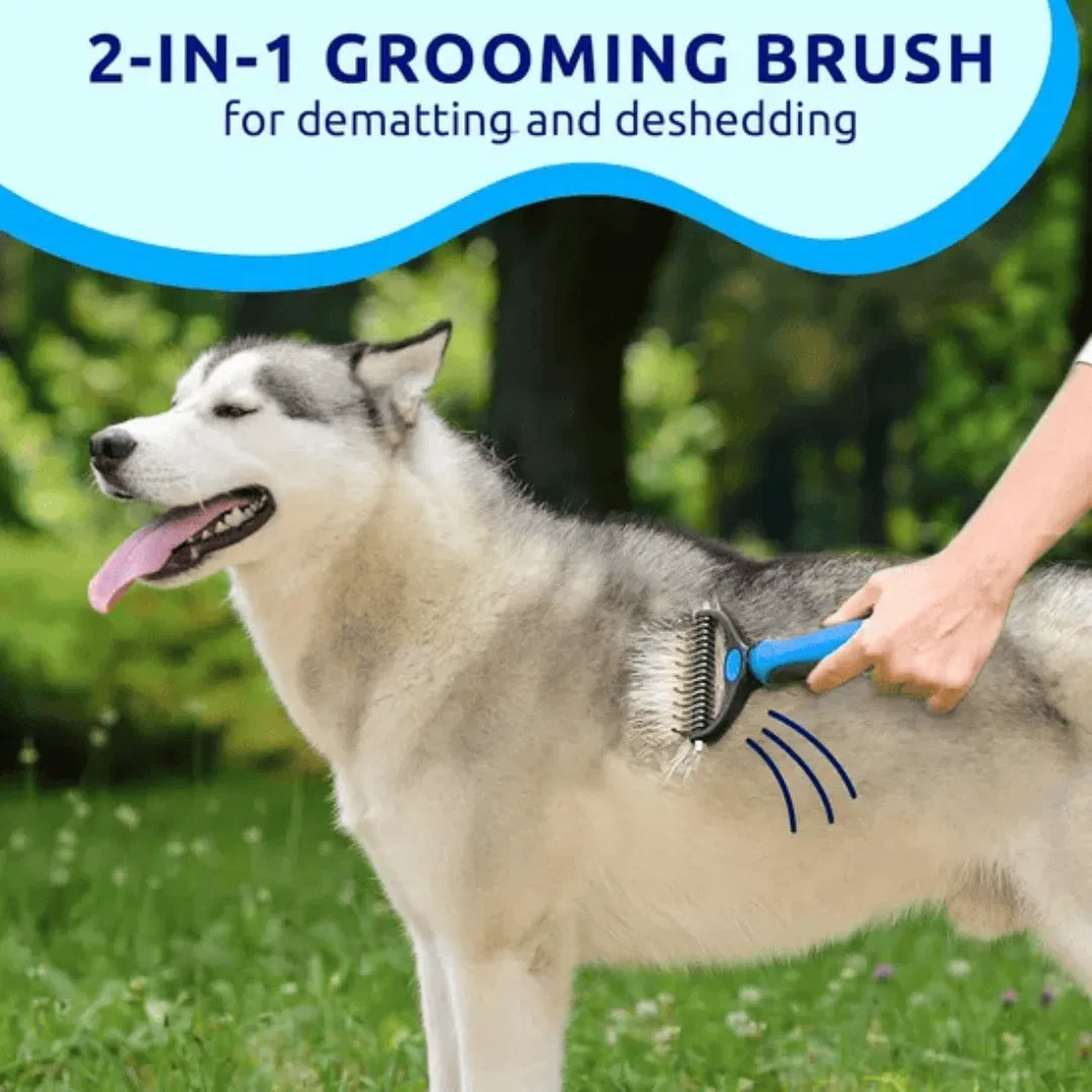 Blue pat your pet hair removal dog brush for hair removal - indoor cats use cat brush, long and short haired dogs use do