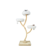 70" Tall Metal Cat Tree Tower with 3 Plush Perches & Sisal Scratching Posts - BIG FRENCHIES