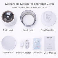 Waithem Wi-Fi Automatic Cat Feeder, Timed Dry Food Dispenser, App-Programmable Portion Control, Up To 10 Meals Per Day, 