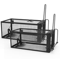 2 Pack Rat Trap Cage Humane Live Rodent Trap Cage Galvanized Iron Mice Mouse Control Bait Catch With Detachable U Shaped