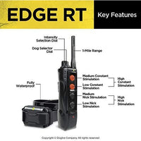 Dogtra EDGE RT 1-Mile Remote Training Collar - No-Look One-Hand Transmitter, Expandable to 3 Dogs