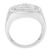 14K White Gold Men's Diamond Band Ring (1 cttw, H-I Color, SI1-SI2 Clarity)