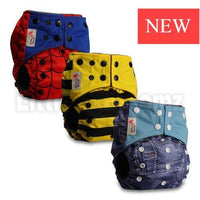Modern Luxury Printed Washable Real Cloth Pocket Nappy,3 nappies/diapers Set For Girls and Boys Baby In Elegant Style - BIG FRENCHIES