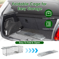 2PCS 24 Inch Humane Live Animal Trap Cage, Galvanized Steel Catch And Release Trap For Squirrel, Rabbit, Chipmunk, Groun