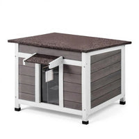Wooden Cat House with Easy to Clean and Waterproof Protection for Outdoor