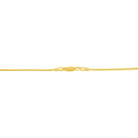 10K Yellow and White Gold 1/2 Cttw Princess Cut Diamond Channel-Set â€œVâ€ Shape 18" Franco Chain Necklace (H-I Color, SI2-I1 Clarity)