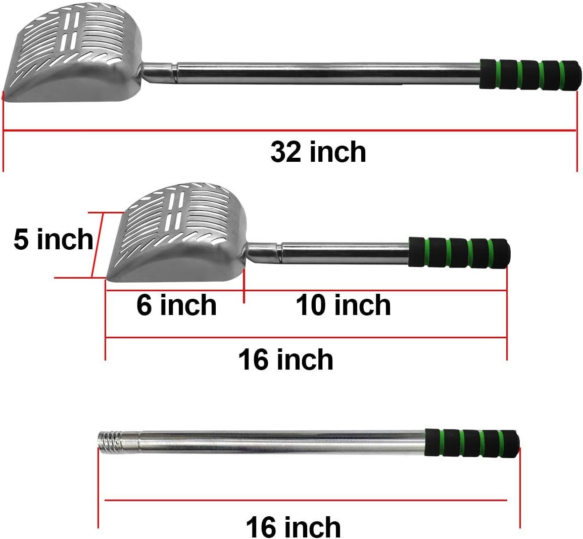 Cat Litter Scooper Metal Cat Litter Scoop Long Handle - BIG FRENCHIES