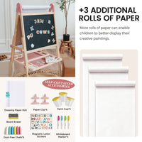 Tiny Land® Pink Magnitales Easel & Paper Roll Set