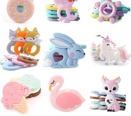 Baby Teether Silicone Rabbit Food Grade Bunny Teether Nursing Teething Accessories Silicone Animal Teether For Kids and Baby - BIG FRENCHIES