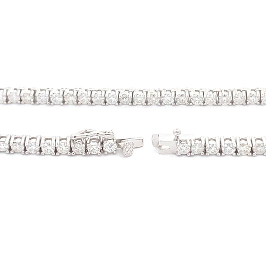 6.85ct Moissanite Tennis Necklace Sterling Silver