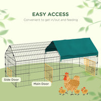 73" Small Animal Playpen with Roof for Rabbits, Chicken, Chinchillas